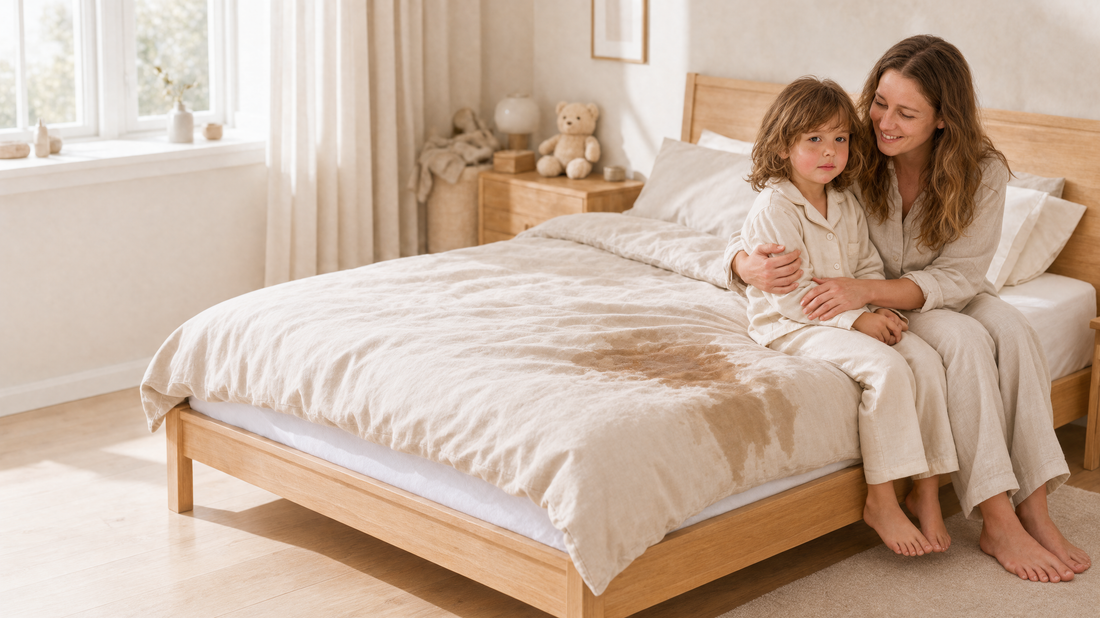 Kind slaapt in een droog bed