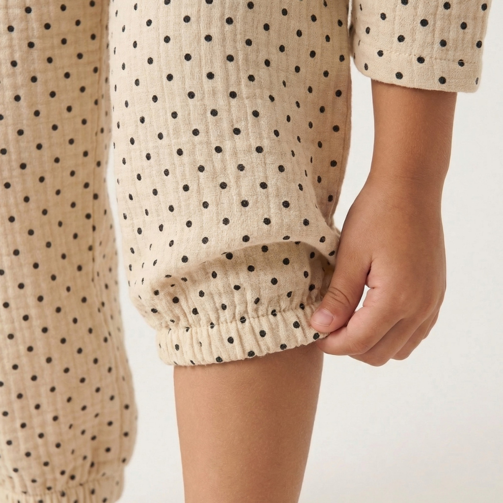 Stippenfeest kinderpyjama met polka dot print – airenso