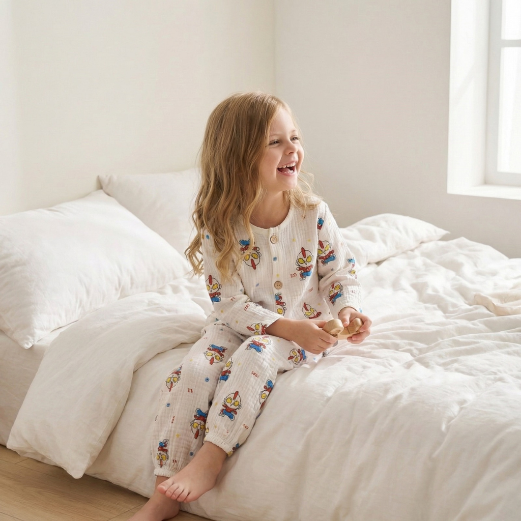 Kleine Held kinderpyjama met superhelden print – airenso