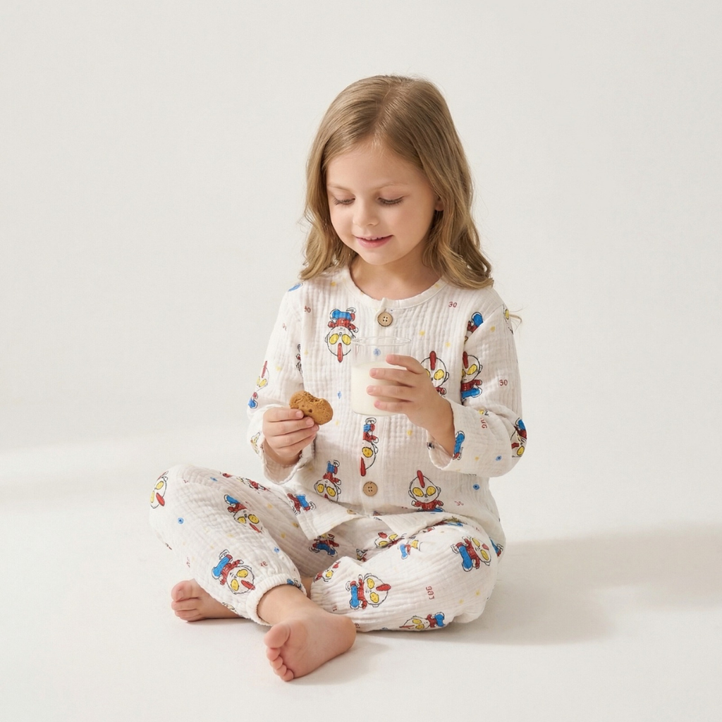 Kleine Held kinderpyjama met superhelden print – airenso