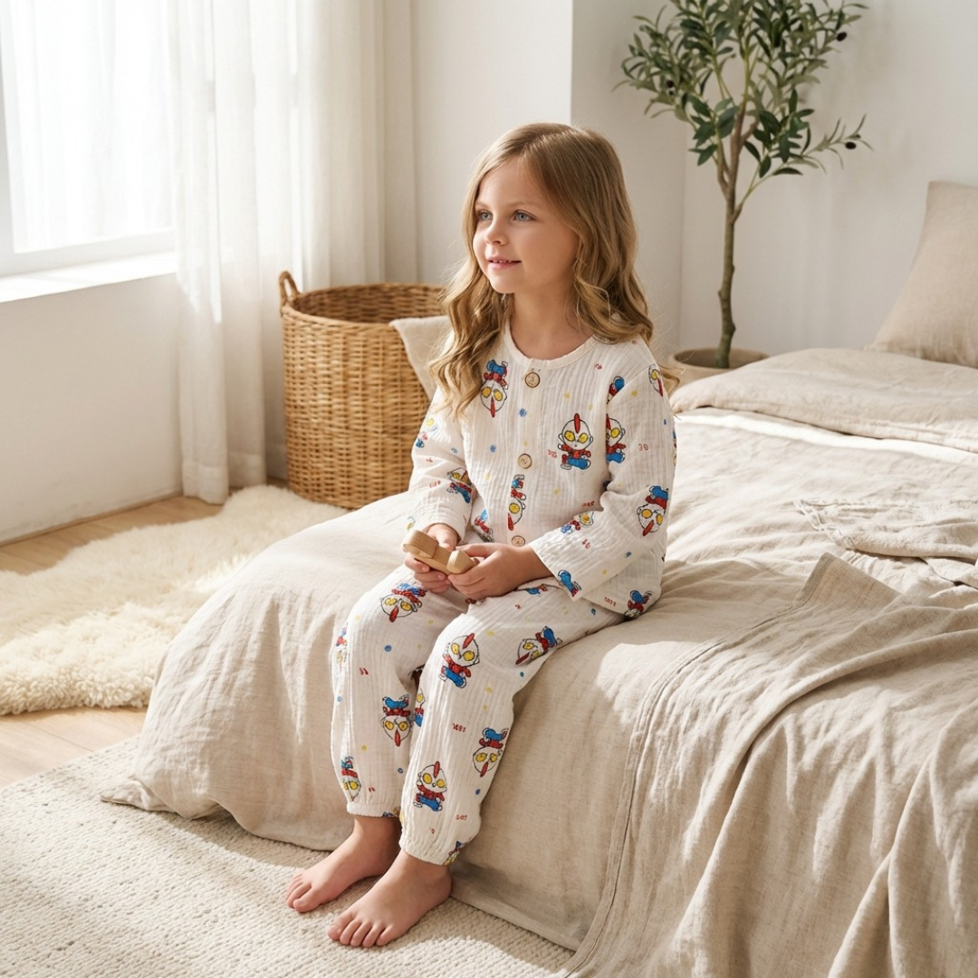 Kleine Held kinderpyjama met superhelden print – airenso