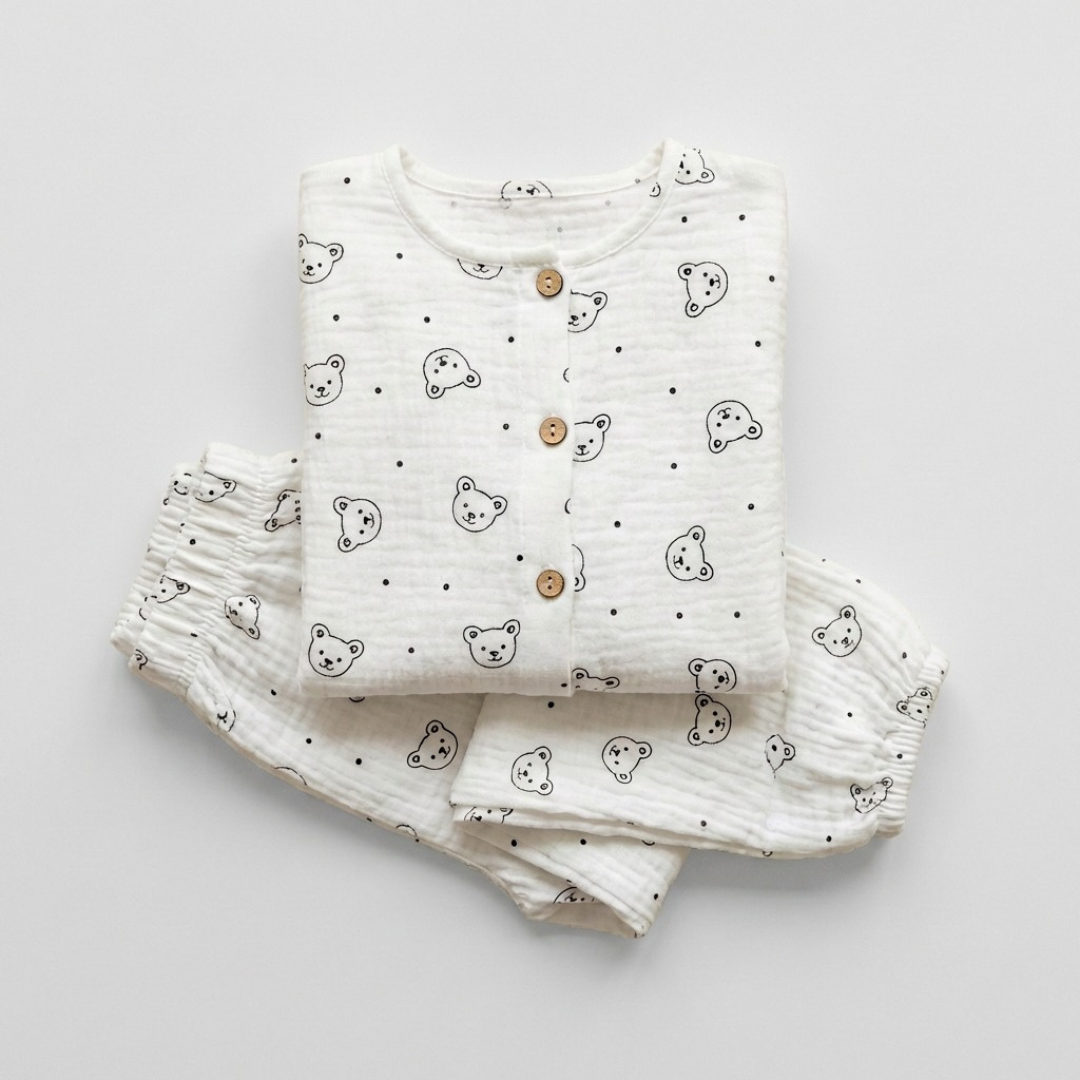 Wolkenbeertje kinderpyjama met beertjes print – airenso