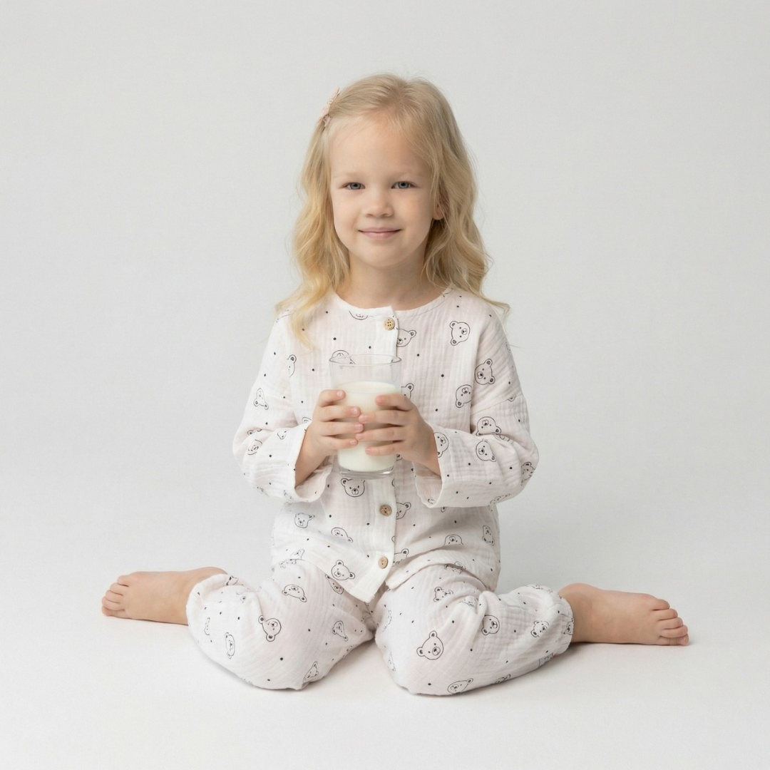 Wolkenbeertje kinderpyjama met beertjes print – airenso