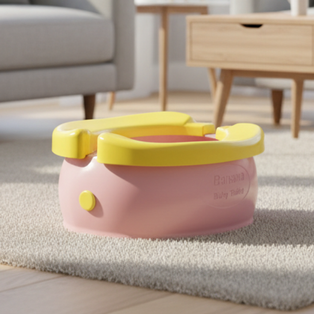 Vasino pieghevole banana rosa per bambini