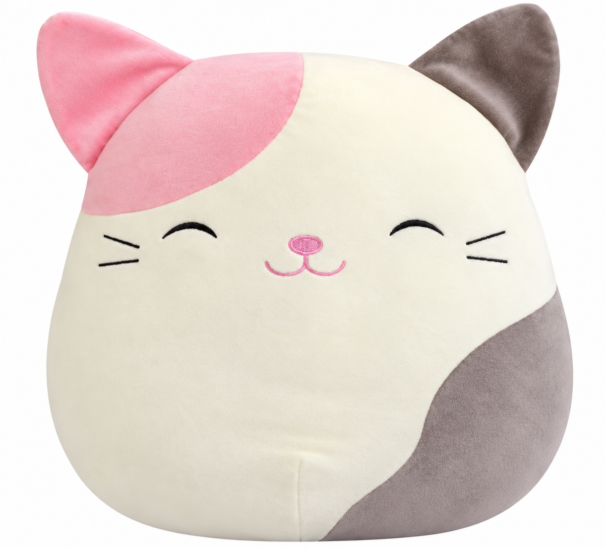 Peluche gattino bicolore in morbido tessuto