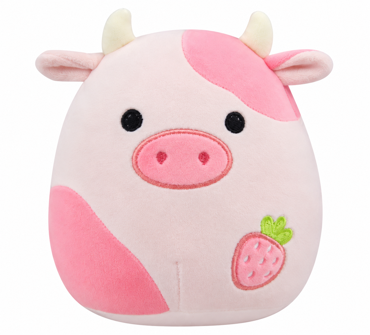 Peluche mucca rosa in morbido tessuto